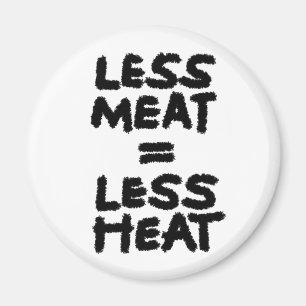 Minder vlees = minder warmte magneet