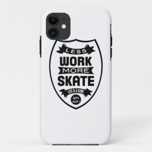 Minder werk meer Schaats - Skateboard iPhone 11 Hoesje