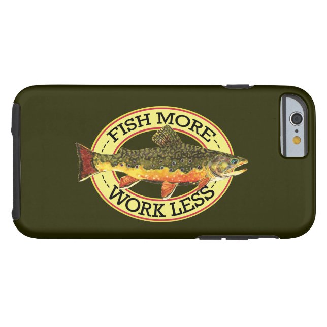 Minder werken, meer vissen Case-Mate iPhone case (Achterkant Horizontaal)