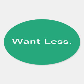 Minder willen ovale sticker