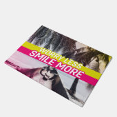 Minder zorgen, glimlach nog meer deurmat (Schuin)