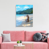 Minder zorgen Ontspan Meer Canvas Afdrukken (Insitu (Woonkamer))