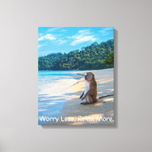Minder zorgen Ontspan Meer Canvas Afdrukken (Voorkant)