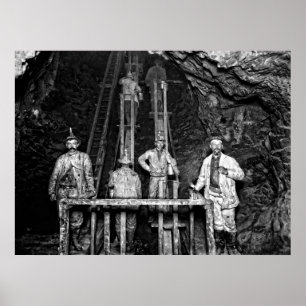 Minderjarigen die werken in de Quincy Mine c. 1890 Poster