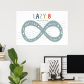 Mindful Ademhaling Lazy 8 Ademhaling Poster (Thuiskantoor)