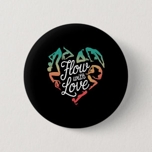 Mindful Bewegingsstroom Met Liefde Yoga Hart Energ Ronde Button 5,7 Cm
