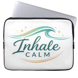 Mindful Breathing Relaxation Design Laptop Sleeve