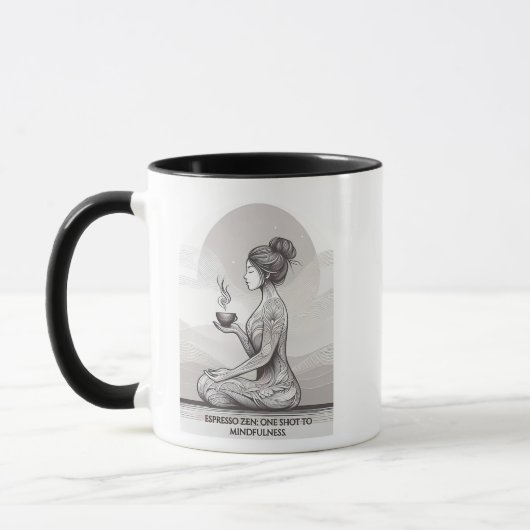Mindful Espresso Zen Meditatie One Shot Boeddha Mok (Links)