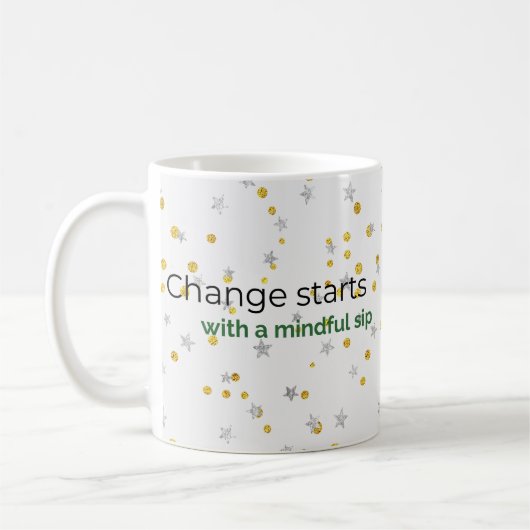 Mindful Gold & Silver Coffee Mok (Links)
