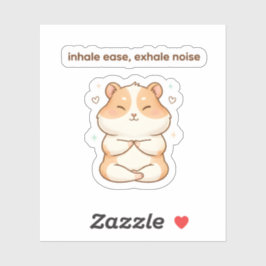 Mindful Hamster Sticker – Inhale Ease