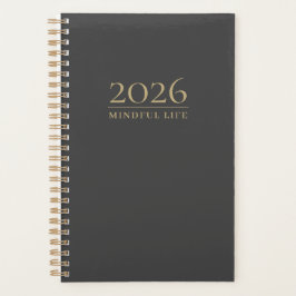 Mindful Life Custom Initials | 2026 Minimalist Planner