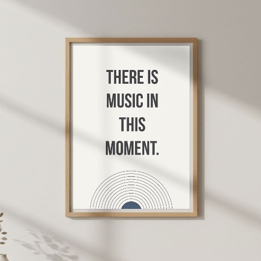 Mindful Living Quote. Calm Minimal Poster