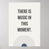 Mindful Living Quote. Calm Minimal Poster (Voorkant)