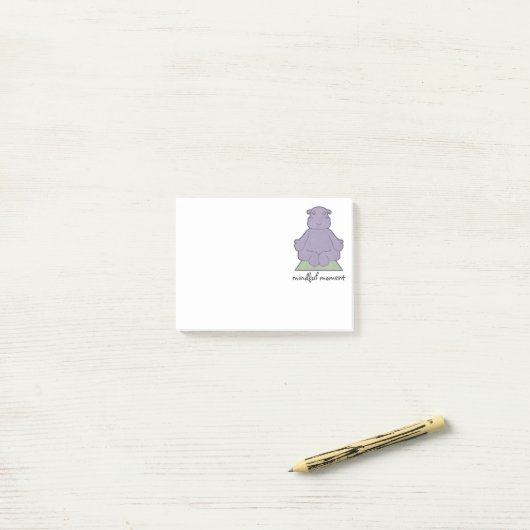 Mindful Moment Hippo Sticky Notes (Op bureau)
