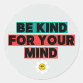 Mindful Power Ronde Sticker (Voorkant)