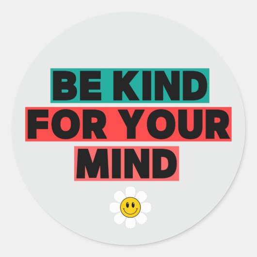 Mindful Power Ronde Sticker (Voorkant)