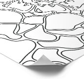 Mindful Summer: Abstracte bloemenpatroonkleur Poster (Hoek)