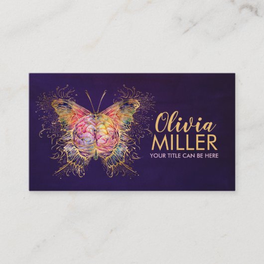 Mindful Wings - Vlinderbrein Visitekaartje (Voorkant)