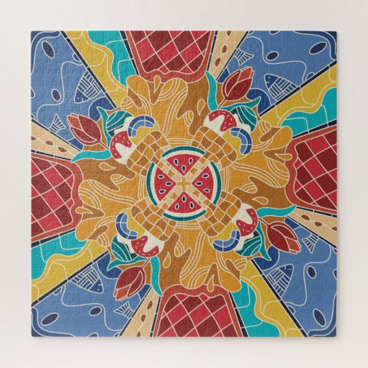 Mindful Zomer: Kleurrijk en Grappig Legpuzzel (Verticaal)