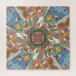 Mindful zomer: pastel en speels patroon legpuzzel