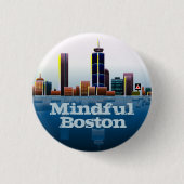 MindfulBoston Classic Skyline Button (Voorkant)