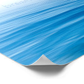 Mindfulness bleu et blanc eau minimaliste poster (Coin)
