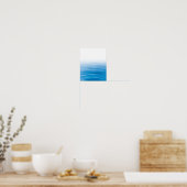 Mindfulness bleu et blanc eau minimaliste poster (Cuisine)