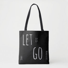 Mindfulness Cadeau LAAT LOS ADemen Naam Toevoegen  Tote Bag