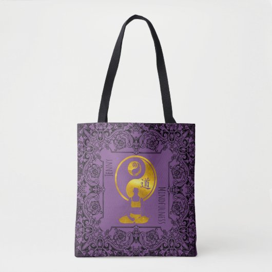 Mindfulness Cadeau YOGA Meditatie Gepersonaliseerd Tote Bag (Voorkant)