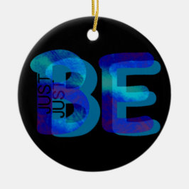 Mindfulness Cadeft kan alleen Neon Blue 3D naam to Keramisch Ornament