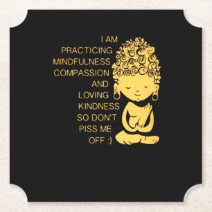 Mindfulness Compassion Loopende Kindness Cadeft Kartonnen Onderzetters