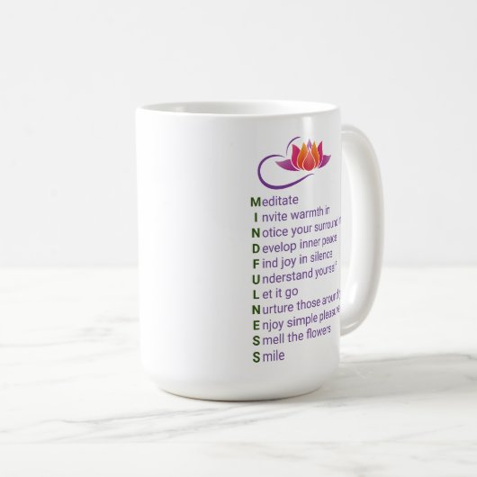 Mindfulness Expressions de Mug Cadeau pour chaque  (Devant droit)