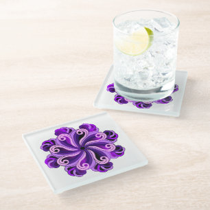 Mindfulness Mandala Design Glass Onderzetter