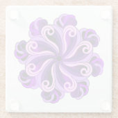 Mindfulness Mandala Design Glass Onderzetter (Achterkant)