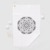 Mindfulness Mandala Design Golf Serviette (En situation)