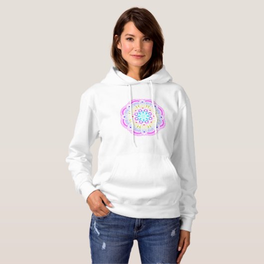 Mindfulness Mandala Design vrouwen Hoodie (Voorkant volledig)