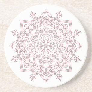 Mindfulness Mandala Design Zandsteen Onderzetter