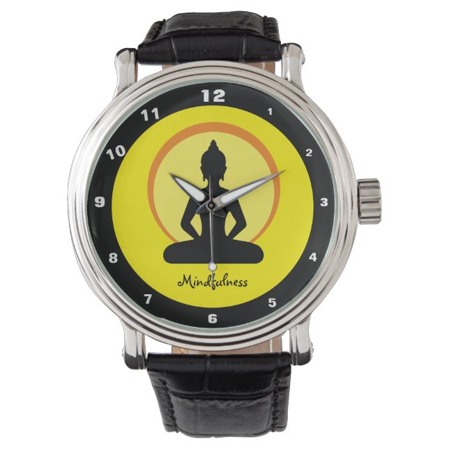 Mindfulness & Meditation Design Watch (Boeddha) Horloge (Voorkant)