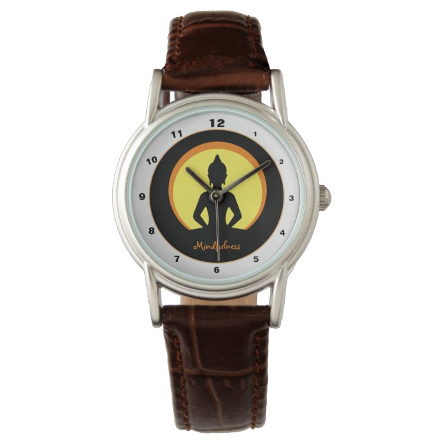 Mindfulness & Meditation Design Watch (Boeddha) Horloge (Voorkant)