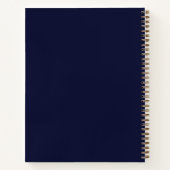 Mindfulness Navy Blue Gold Minimalist Notitieboek (Achterkant)