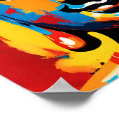 Mindfulness onthuld: levendige Boeddha Street Art Poster (Hoek)