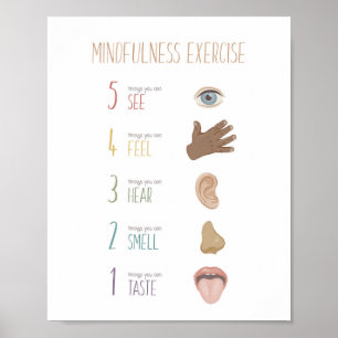 Mindfulness Psychology Therapy Kantoor Poster