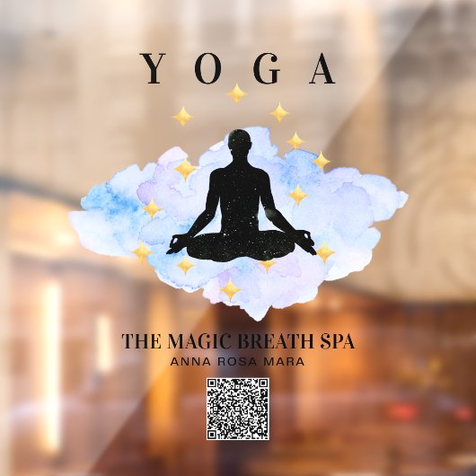 ** Mindfulness Reiki Man Yoga Gold Meditation Raamsticker (Vel 2)