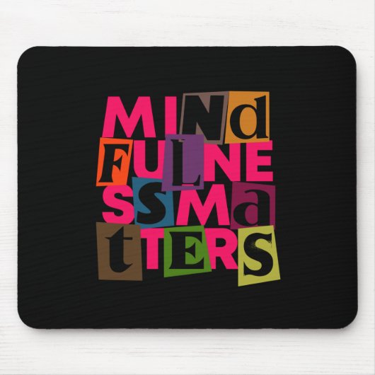 Mindfulness S Sticker Muismat (Voorkant)