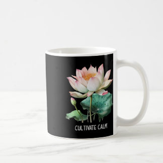 Mindfulness Saying Minimal Yoga Tee Cultivate Calm Koffiemok