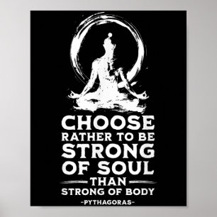 Mindfulness Stoïcijnse filosofie Pythagoras Quote  Poster