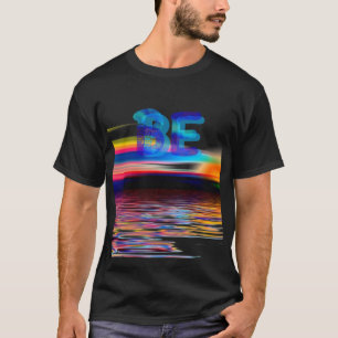 Mindfulness T-shirt WEES EENVOUDIG Neonblauw 3D CA