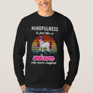 Mindfulness Therapist Unicorn  Sunset T-shirt