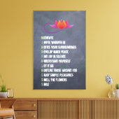 Mindfulness Wall Art Letter Expressions krijtbord Canvas Afdruk (Insitu (Woonkamer))