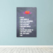 Mindfulness Wall Art Letter Expressions krijtbord Canvas Afdruk (Insitu (Houten vloer))